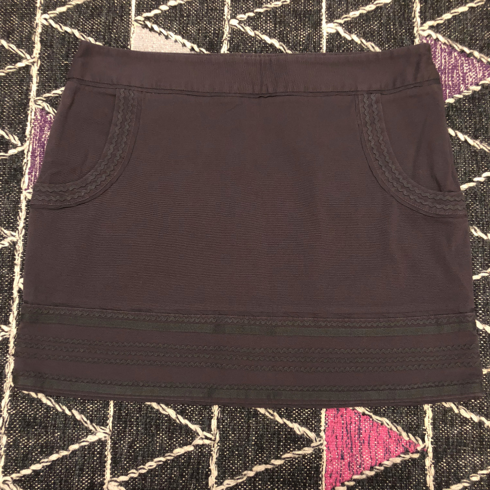 ♡NWOT Anthropologie Indigo Embroidered Hem Skirt♡